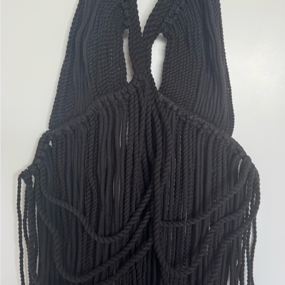 Black ROPE Halter Dress - Picture 5 of 11